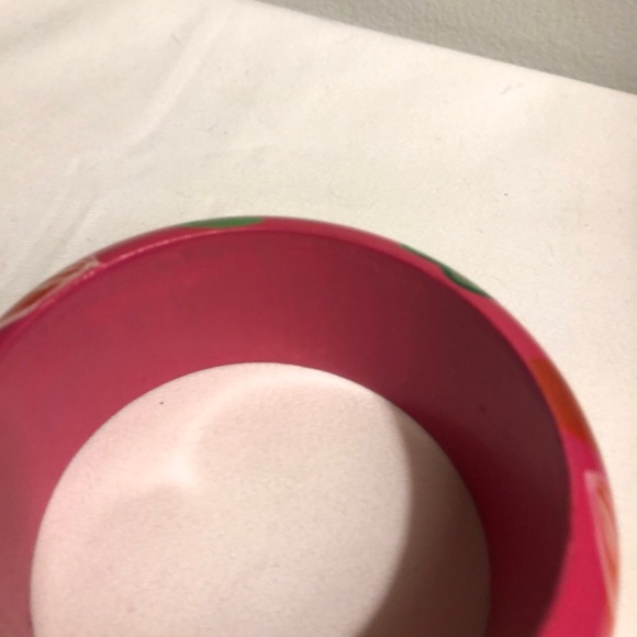 Vintage Wooden Bracelet with Hand Painted Flowers - Picture 11 of 13